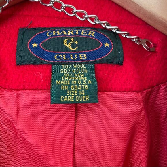 Vintage Charter Club Wool Suit Jacket Blazer Women's Size 14 - Picture 2 of 7